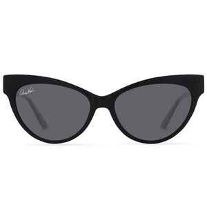 DIFF Patricia Nash Sunglasses Kelly Black Frame Grey Lens Cateye Retro NWT